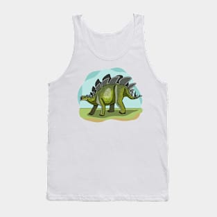 Stegosaurus dinosaur Tank Top